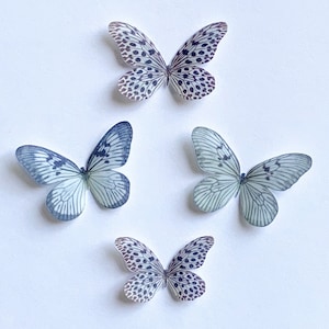 Blyss Quad Mix Edible Pre-Cut 3D Wafer Paper Moths/Butterflies--16 Mixed Edible Butterflies