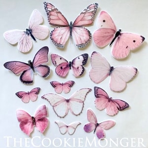 Edible Pre-Cut 3D Wafer Paper Butterflies--13 MultiMixed Edible Butterflies