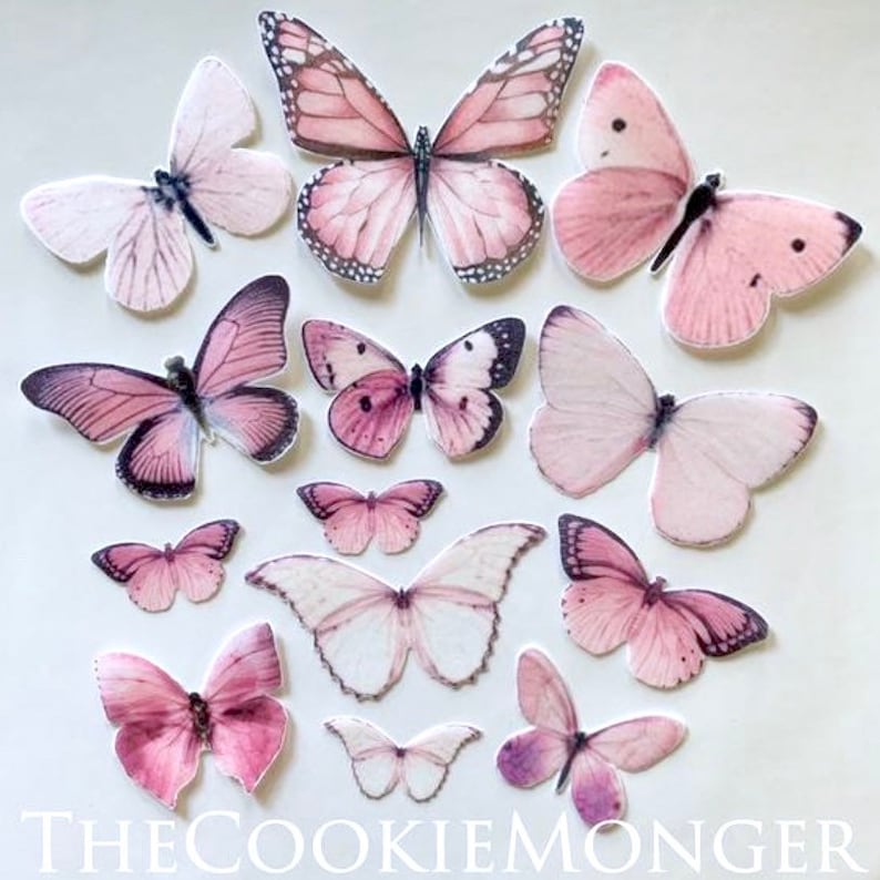 Edible PreCut Wafer Paper Butterflies13 MultiMixed Edible Etsy