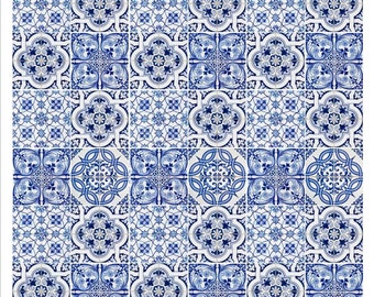 DIGITAL DOWNLOAD--Blue Tiles One Page