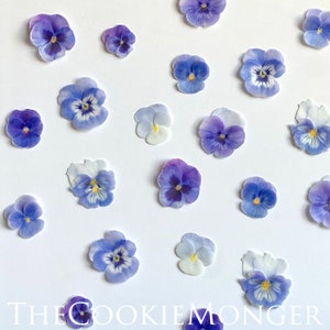 Edible Printed Precut Wafer Paper 2-Piece Pansies