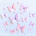 Soft Violet and Pink Edible Pre-Cut 3D Wafer Paper Butterflies--14 Multi-Sized Edible Butterflies 