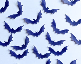 Edible Pre-Cut 3D Wafer Paper Bats—28 Dark Gray Bats