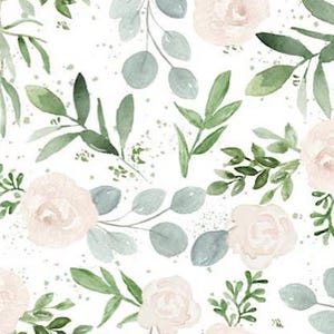 Pink Rose and Eucalyptus Edible Paper