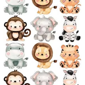 Edible Cutouts Safari Animals