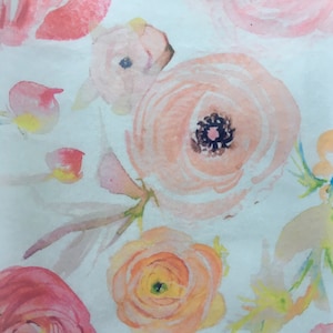 Fall Watercolor Floral Edible Paper