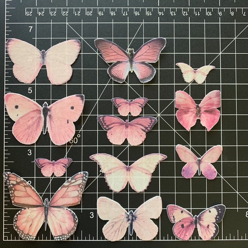 Edible Pre-cut 3D Wafer Paper Butterflies13 Multimixed Edible Butterflies 