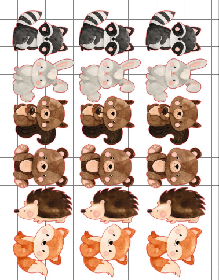 Edible Cutouts Woodland Animals - Etsy