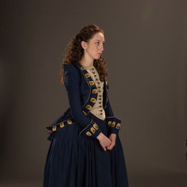 18th Century 'The Duchess' Costume, Military Style, Riding Habit. MADE TO ORDER.
