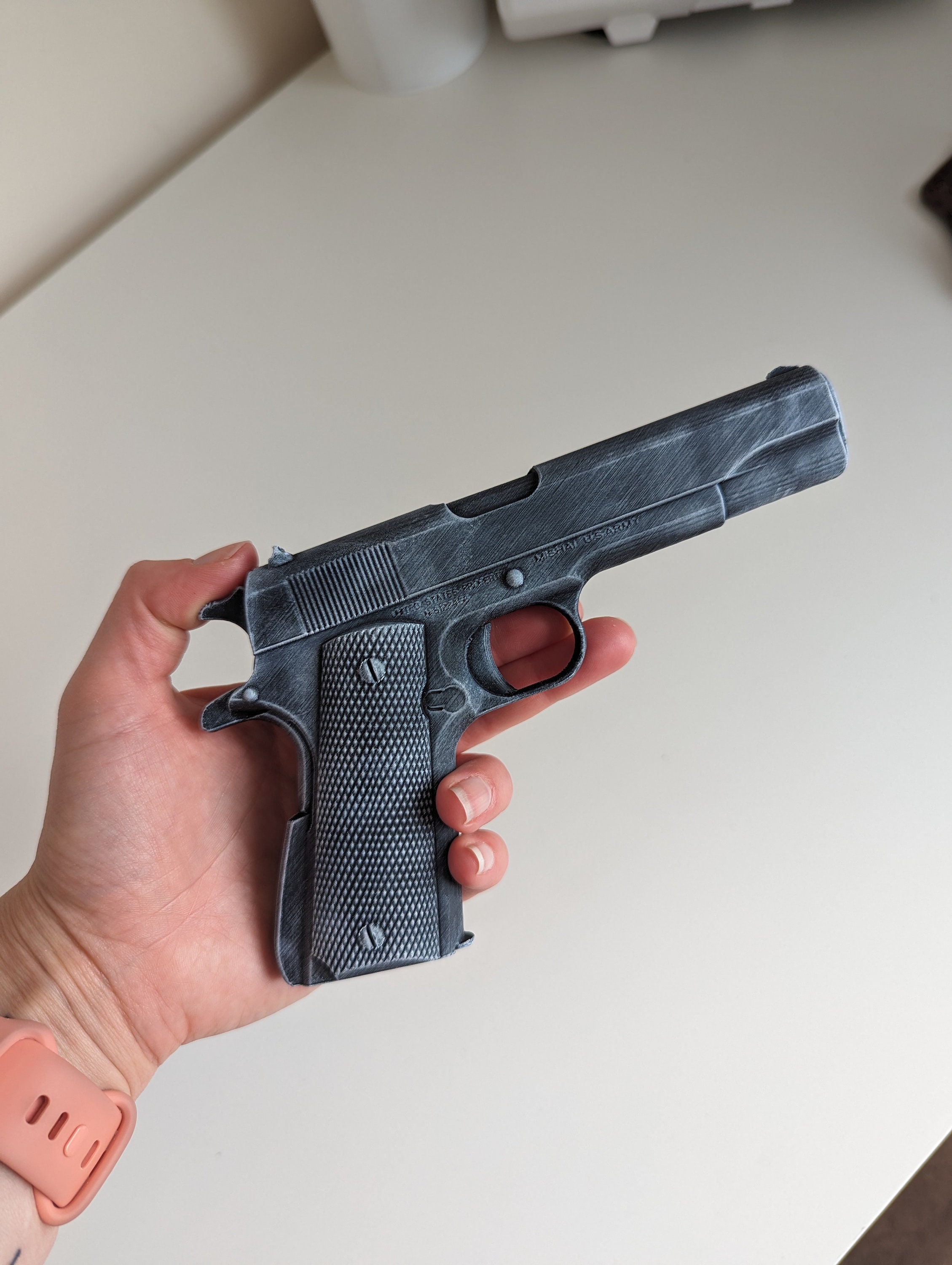 Prop Toy Pistol Cosplay Costume Gun With Brown Leather Holster and Belt ...