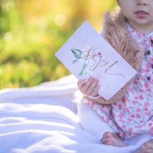 Cartes étapes premiers mois de bébé FILLE