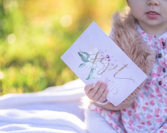 Cartes étapes premiers mois de bébé FILLE