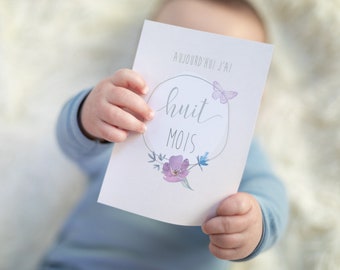 15 Cartes Etapes Bébé Bleue