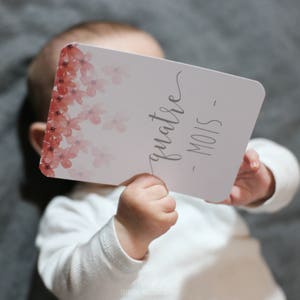 Card stage baby birth at 1 year old pink or blue image 1