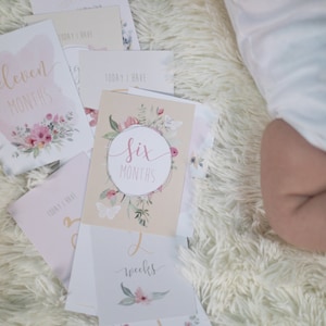 Card stage baby birth at 1 year old pink or blue image 9