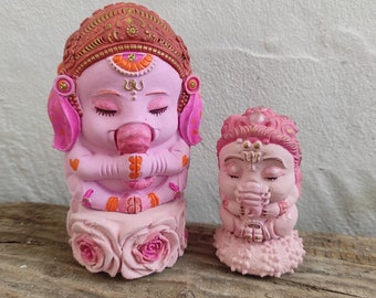 Ganesha, Elefant, Babyganesha, Rosa, Skulptur, Indien, Elefantengott