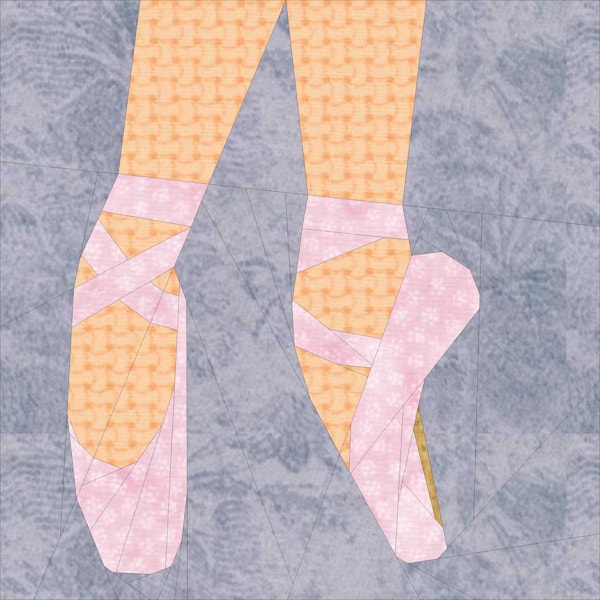 Ballet Shoes Foundation Paper Pieced Quilt Pattern