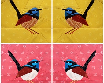 Fairy Wren Foundation Paper Pieced Quilt Pattern