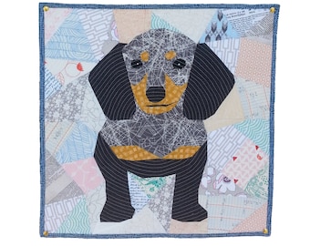 Doxie Dachshund 20 Inch Foundation Paper Pieced Quilt Pattern