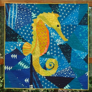 Treasure of the Sea 50 Inch Foundation Paper Pieced Seahorse Quilt Pattern