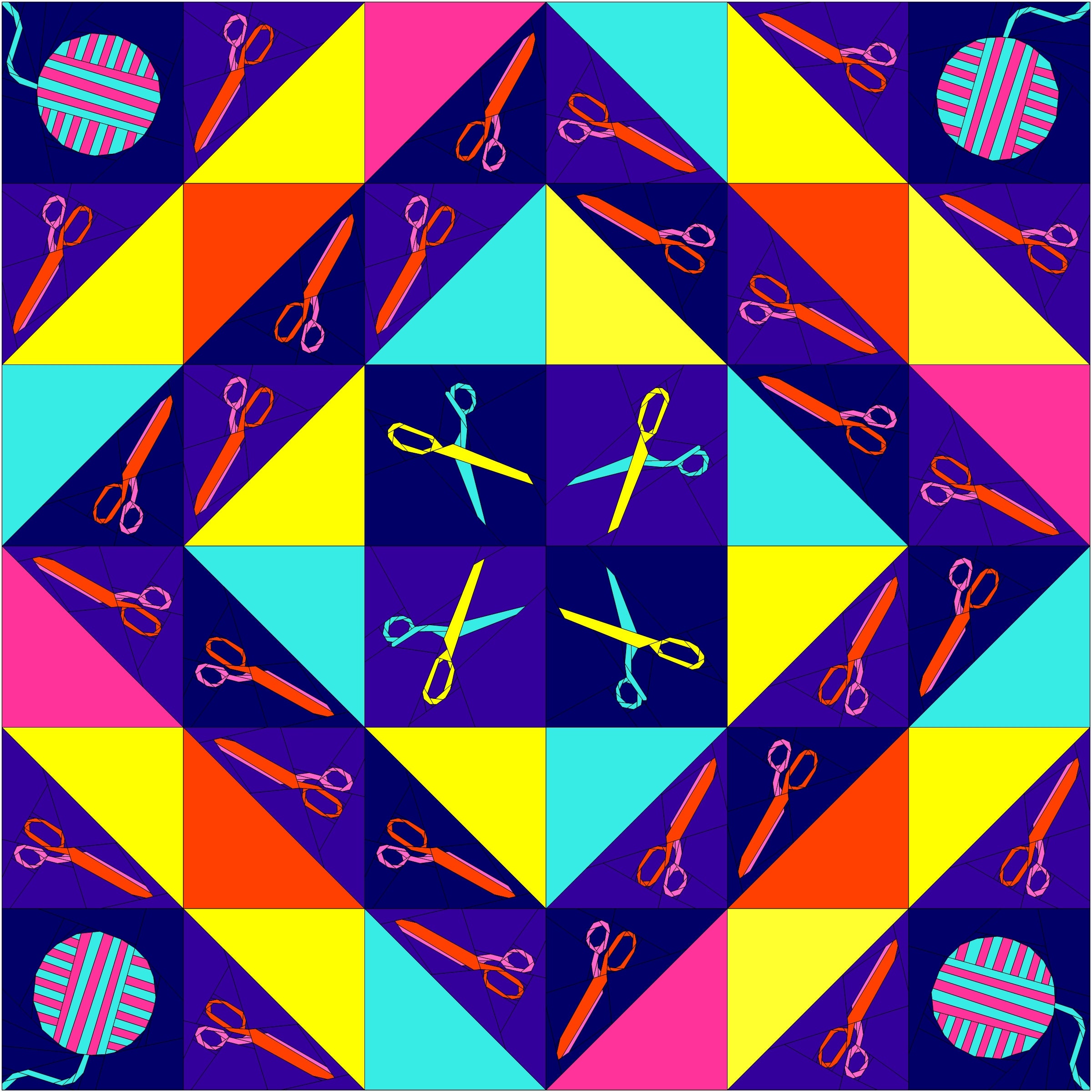 Scissor Foundation Paper Pieced Quilt Pattern Bundle - Etsy