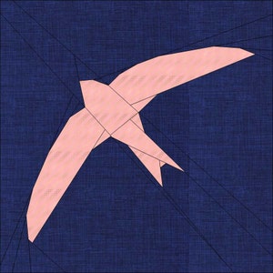Swift- A Foundation Paper Pieced Flying Bird Quilt Pattern- Block 2 of The In Flight Quilt-Along