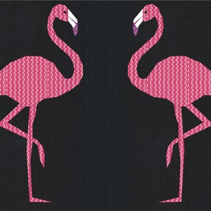 Flamingo A Foundation Paper Pieced Bird Safari Quilt Pattern 12 x 16 pouces image 1