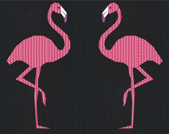 Flamingo- A Foundation Paper Pieced Bird Safari Quilt Pattern- 12 x 16 Inch