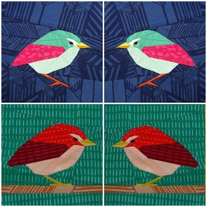 Foundation Paper Pieced New Zealand Rock Wren