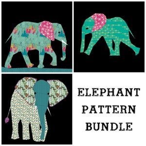 Elephant Foundation Paper Pieced Quilt Pattern Bundle