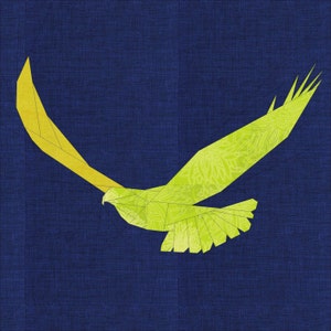 Hawk- A Foundation Paper Pieced Bird Quilt Pattern- Block 15 of The In Flight Quilt-Along