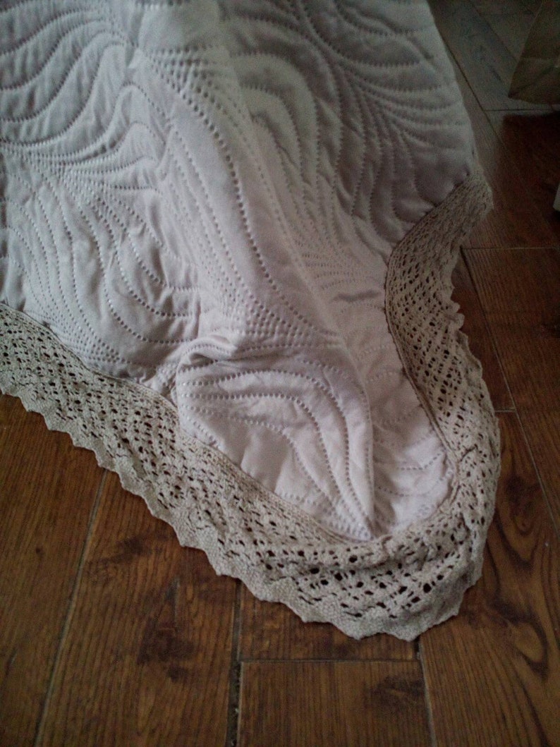 KING SIZE Taupe Quilted Throw Boutis Poly/cotton Etsy