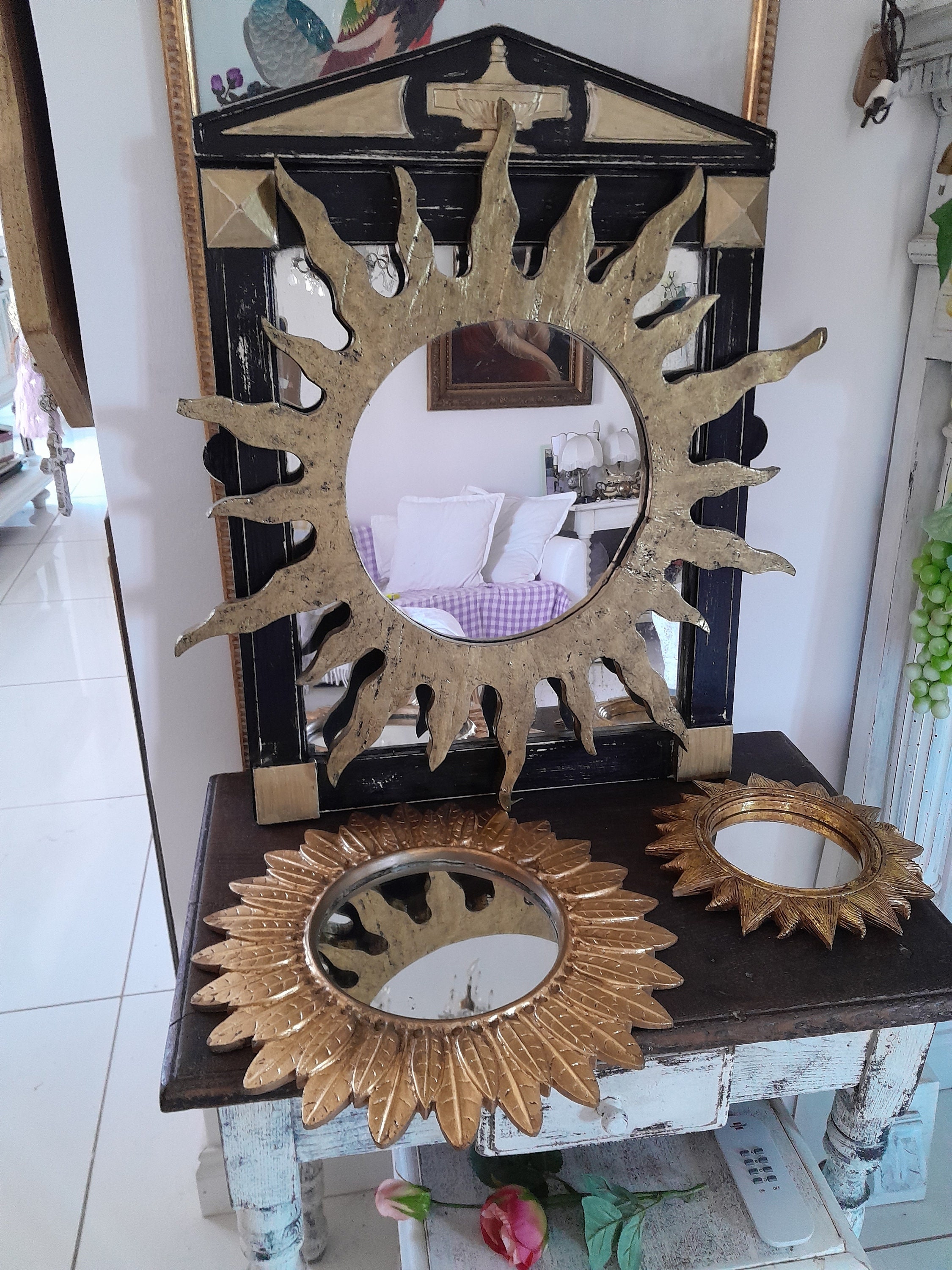 Antique sunburst mirror - Etsy 日本