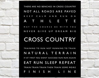 Cross Country - Printable XC Poster - Personalized with Athletes Name