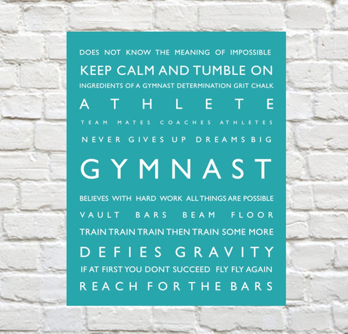 Gymnastics Personalized Decor Sports Decor Personalized Etsy