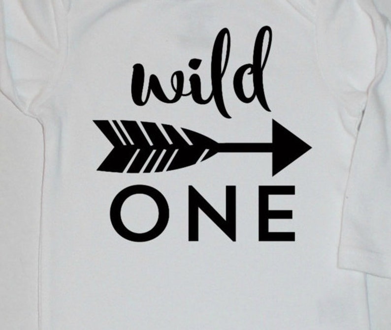 DIY Iron on Decal Transfer, Wild One Baby Boy 1st Birthday Iron On