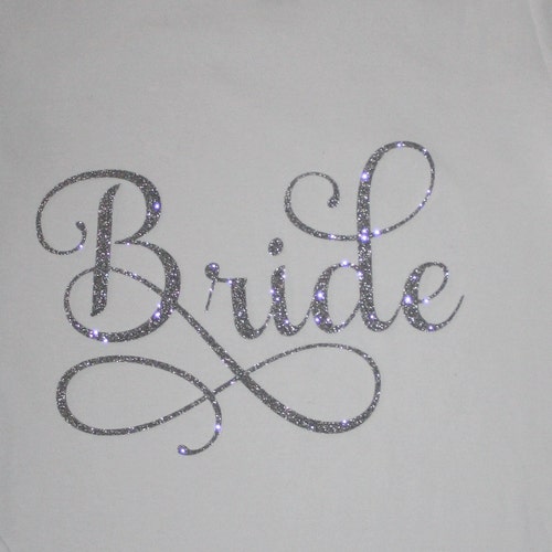 Bride Iron on Decal Transfer DIY Do It Yourself Silver Etsy