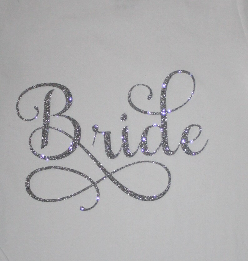 Bride iron on decal transfer DIY do it yourself silver Etsy