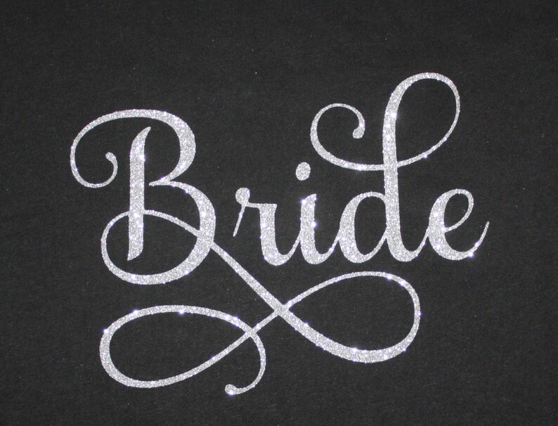 Bride iron on decal transfer DIY do it yourself silver Etsy