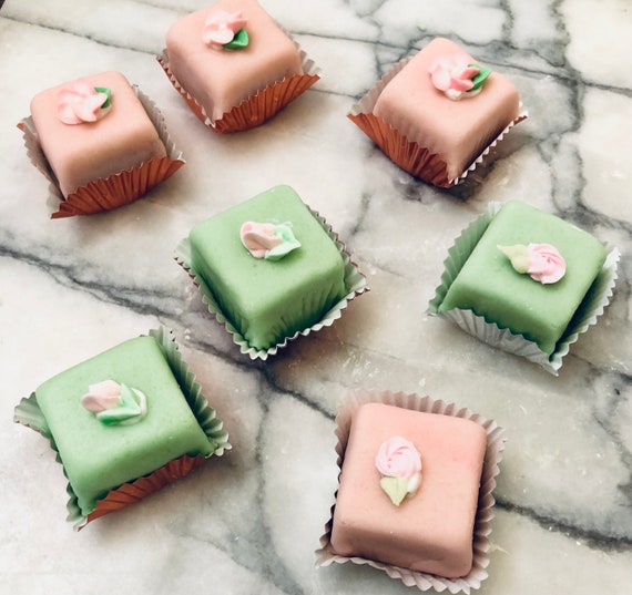 Marzipan Petit Fours | Etsy