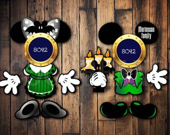 Custom Disney Cruise Haunted Mansion inspired Magnets Mickey Mouse mummy witch vampire ship boat