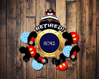 Custom Disney Cruise Mickey, retired, just retired, newly retired, magnet