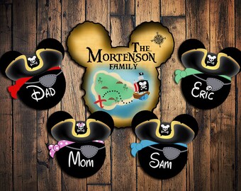 Custom  Cruise Pirate Mickey Magnets Mouse Club House