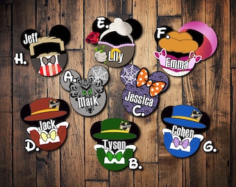 Custom Disney Cruise Haunted Mansion painting inspired Magnets Mickey Mouse mummy witch vampire ship boat