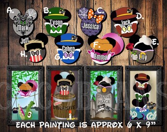 Haunted Mansion Disney Cruise magnet set, Custom Disney Cruise, Haunted Mansion inspired Mickey