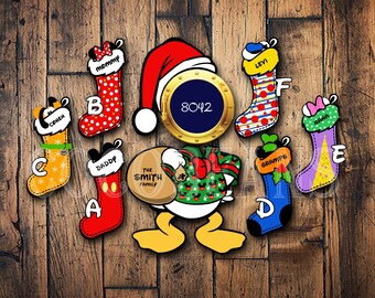Stocking, Custom Disney Cruise Merrytime Christmas Duck inspired stocking Santa elf ship boat
