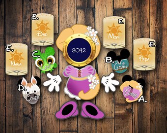 Rapunzel Porthole, magnet, Lantern, Disney Cruise Magnet, Mickey Ears Magnet