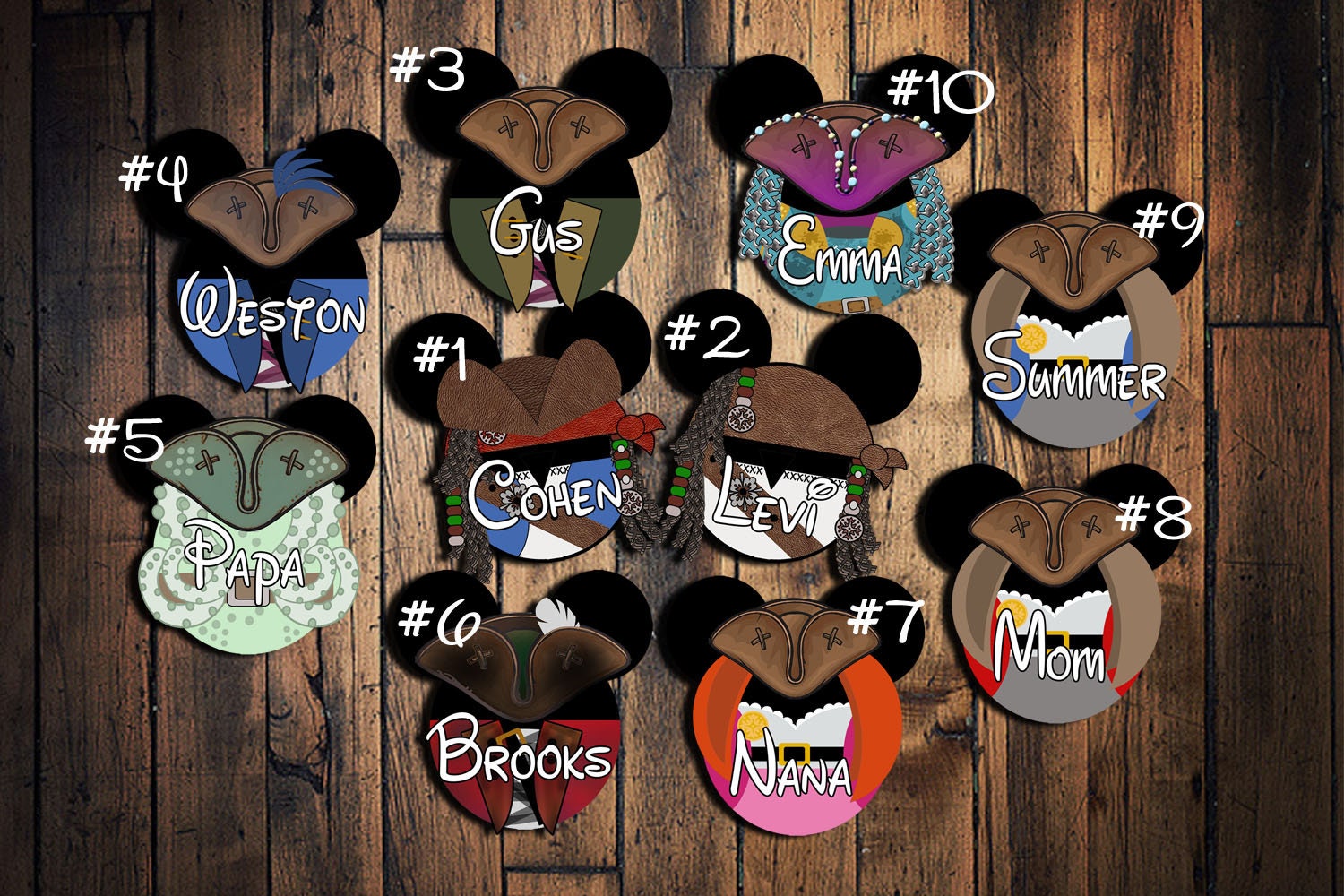 Pirate  Cruise Magnet, Jack Sparrow, Black Pearl, Custom  Cruise Mickey Magnets Mouse Club House