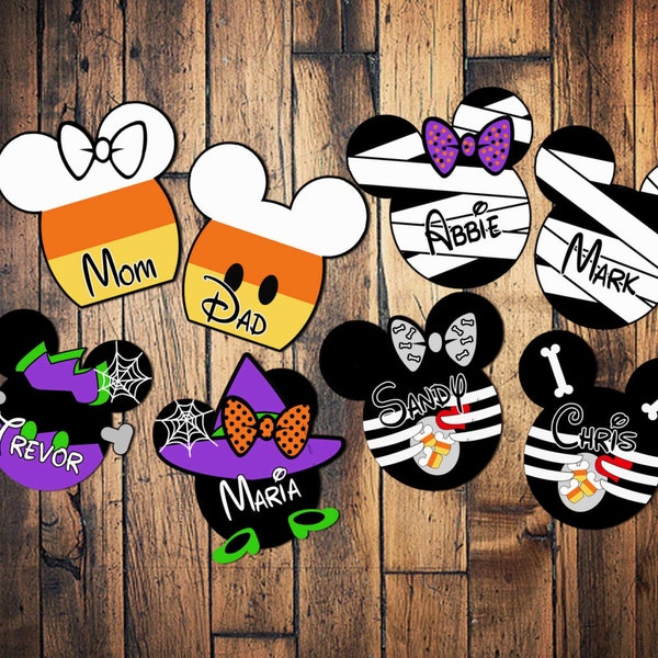 Halloween Custom  Cruise Mickey Magnets Halloween witch  Skeleton Mummy Bat Family mickey vampire