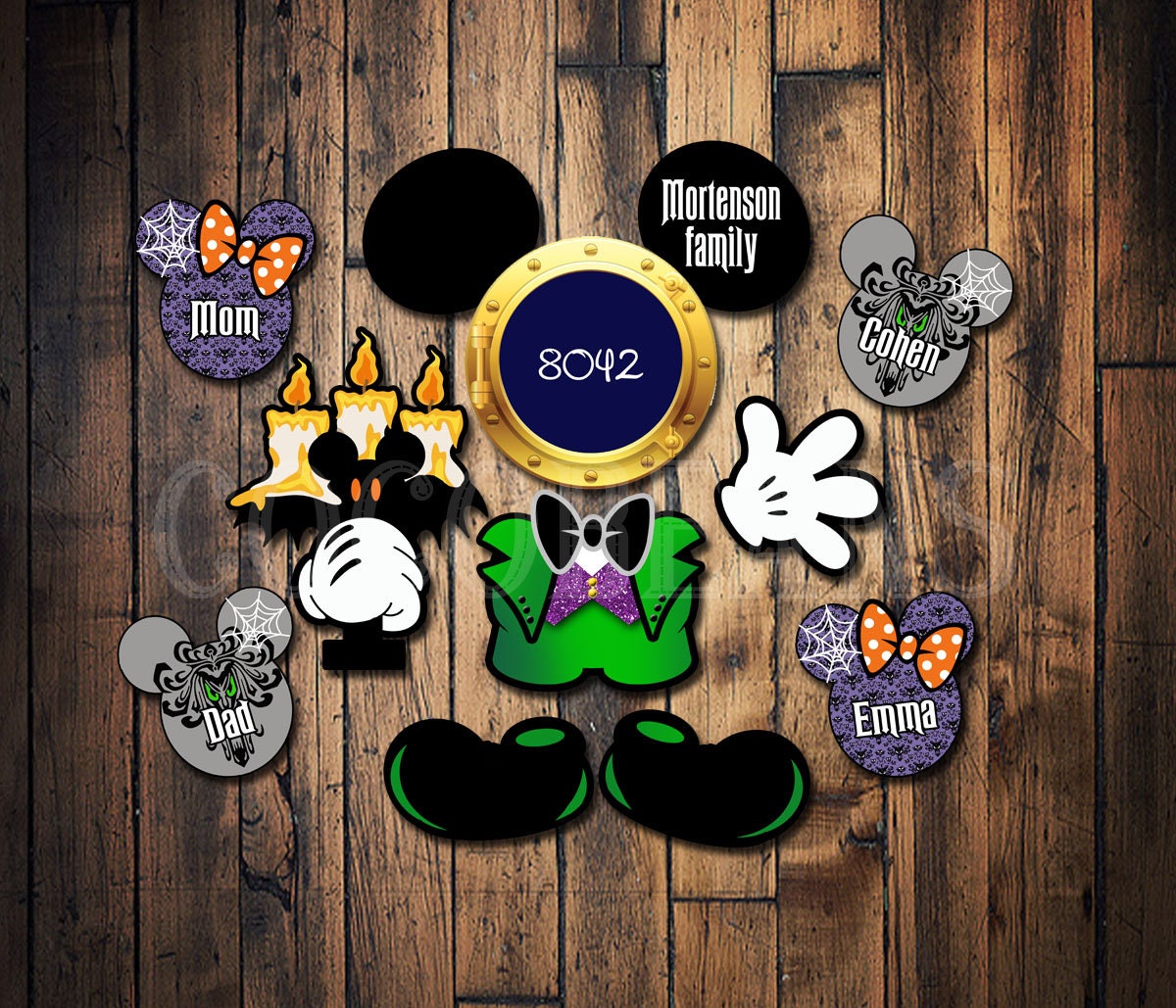 For Disney Cruise Door Magnet Mickey Mouse Haunted Mansion Ghost Host